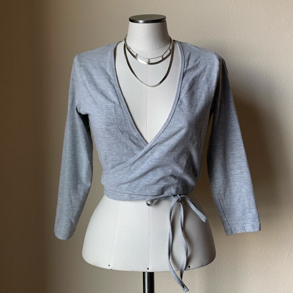 American Apparel Tops - American Apparel Wrap Crop Top